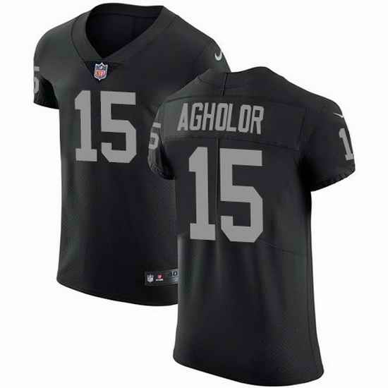 Nike Raiders 15 Nelson Agholor Black Team Color Men Stitched NFL Vapor Untouchable Elite Jersey